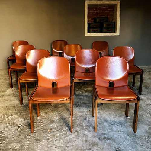 Model 121 Dining Chairs by Afra _ Tobia Scarpa for Cassina, 1965, Set of 10