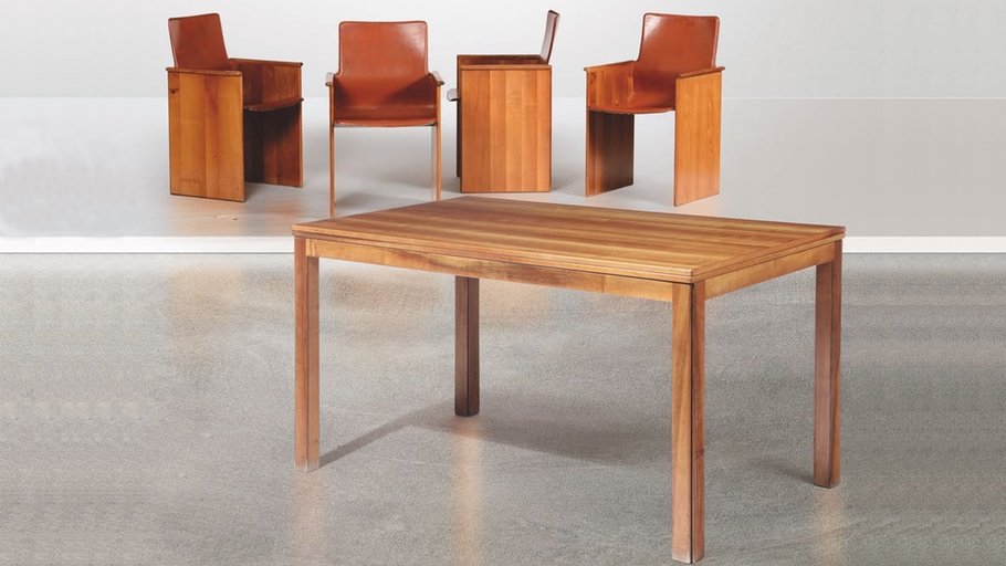 Torcello Table and Segesta Dining Chairs by Afra and Tobia Scarpa